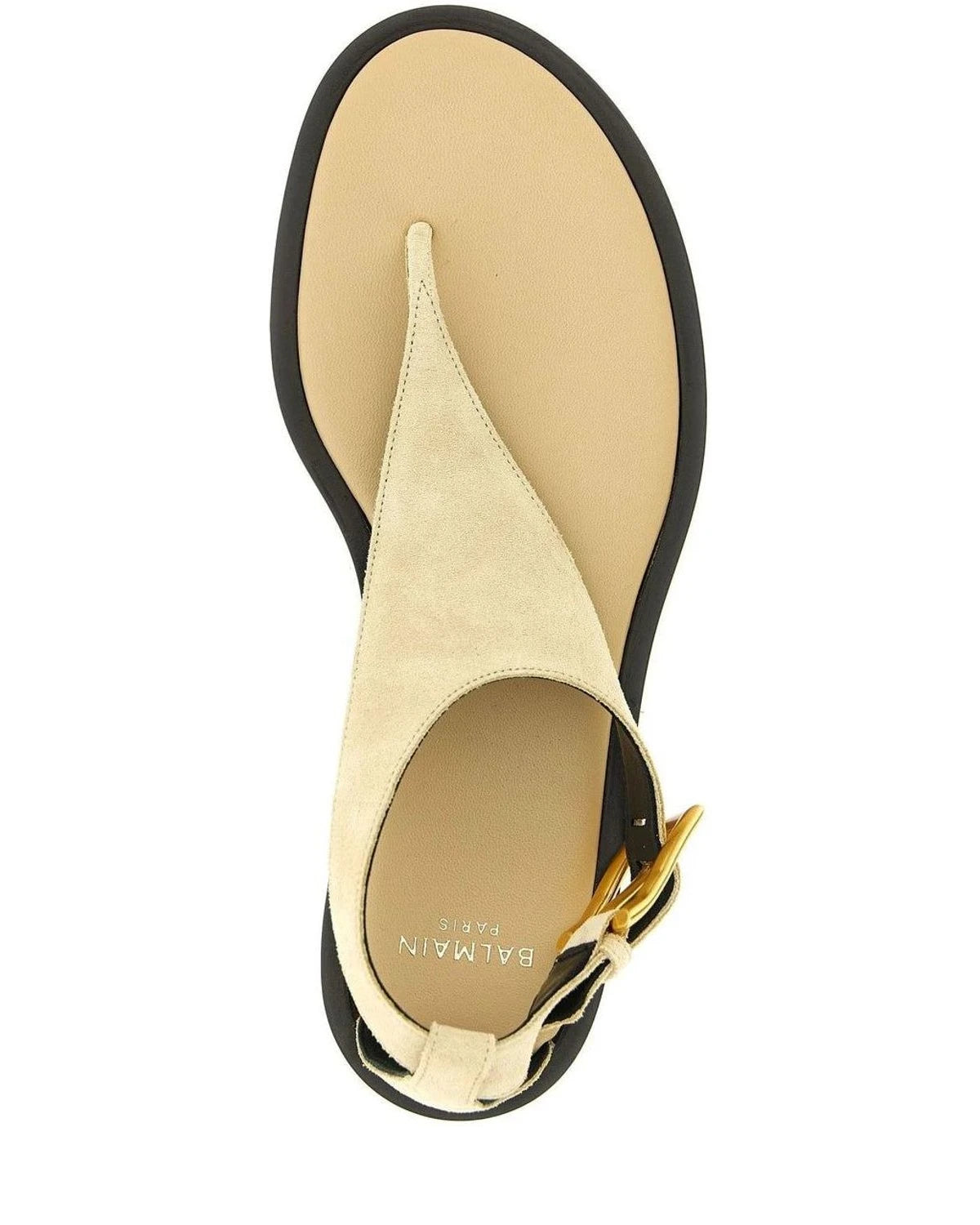 Balmain Sandals in beige, Calfskin Leather — view 4