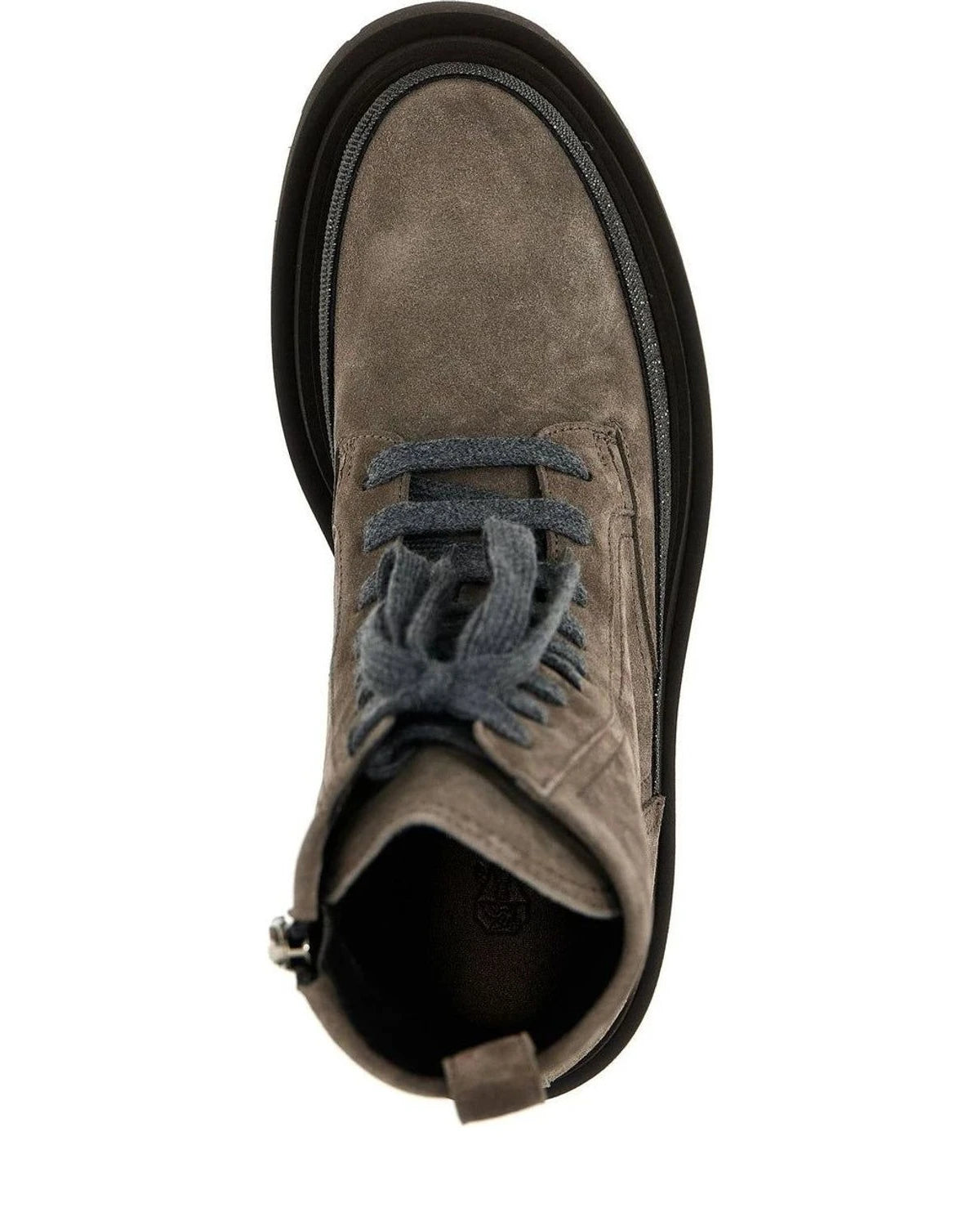 Brunello Cucinelli Ankle Boots in gray, Leather — view 4