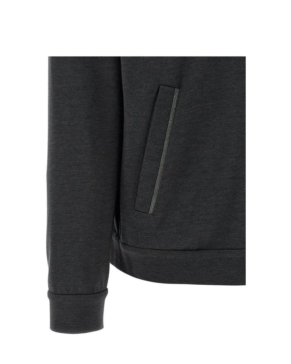 Brunello Cucinelli Hoodie in gray, Cotton — view 4