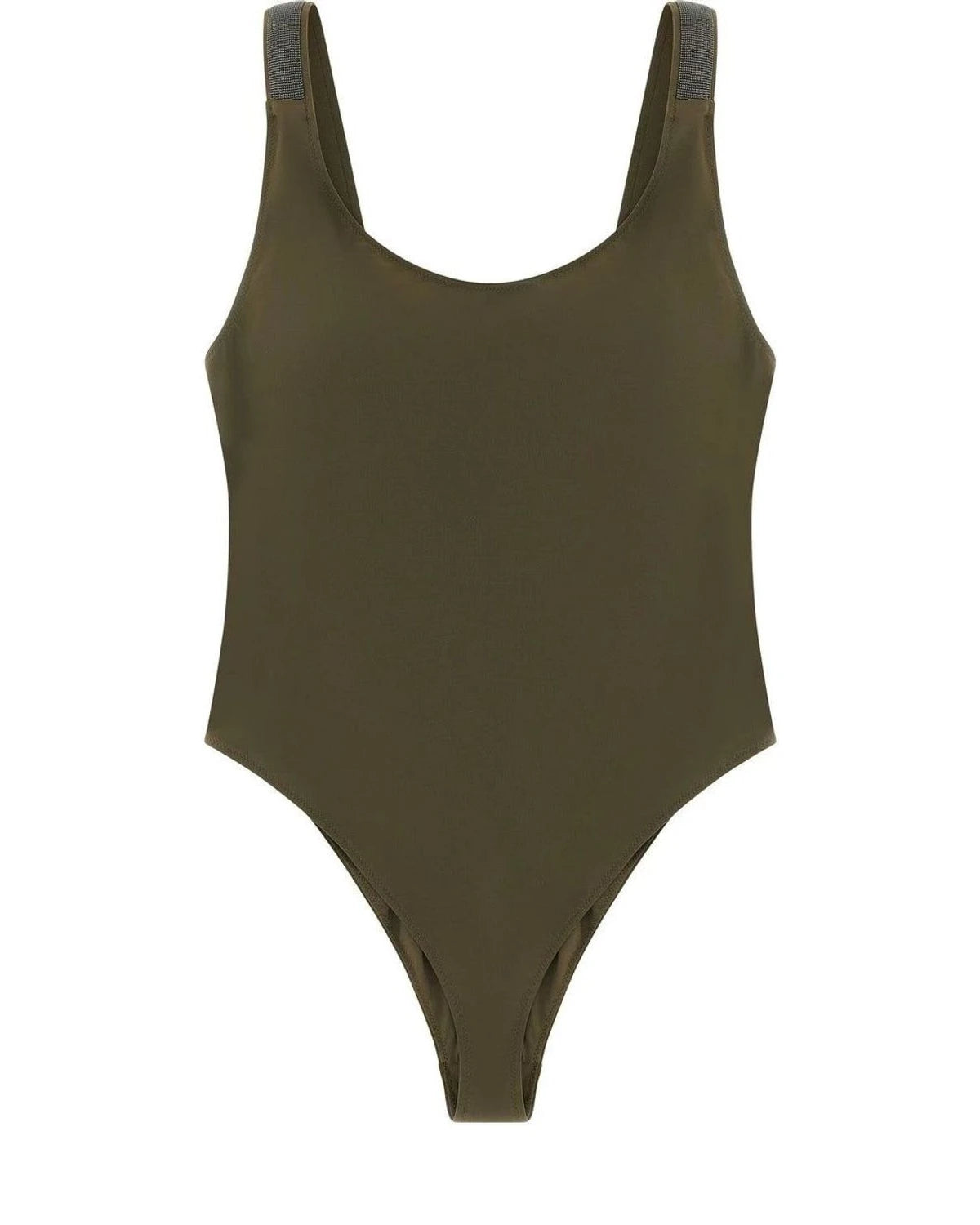 Brunello Cucinelli One-Piece Swimsuit in green, Polyamide