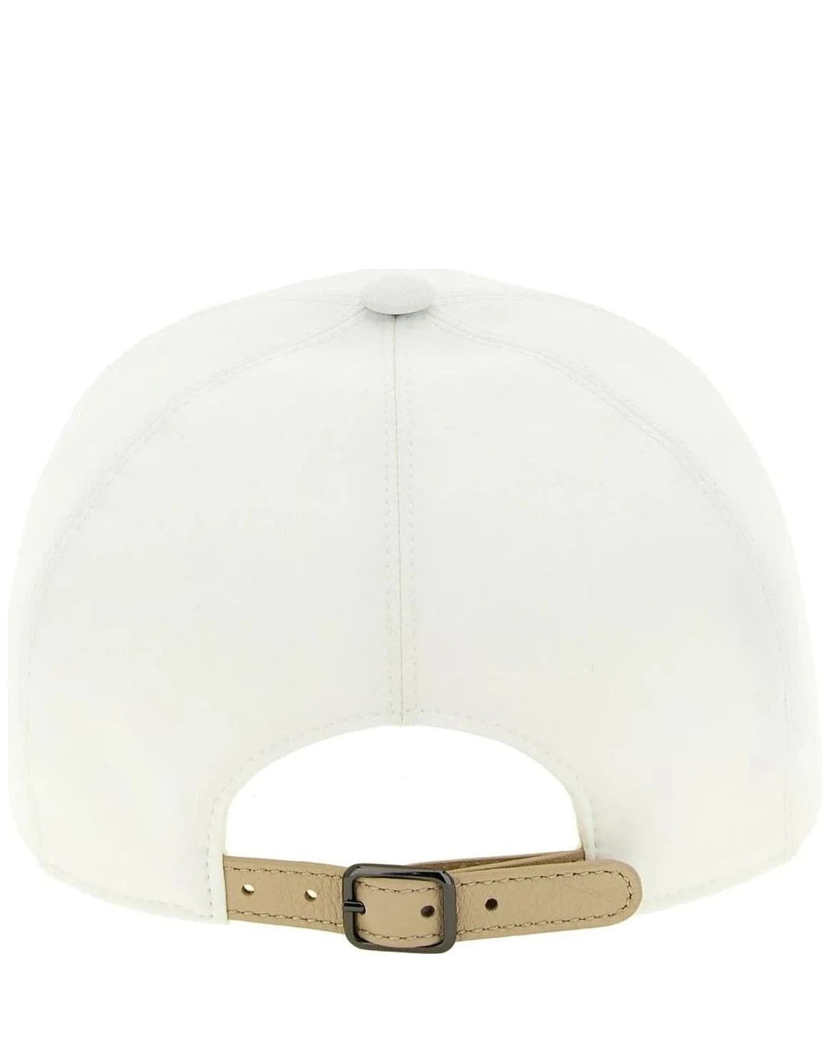 Brunello Cucinelli Baseball Cap in white, Polyester — view 3