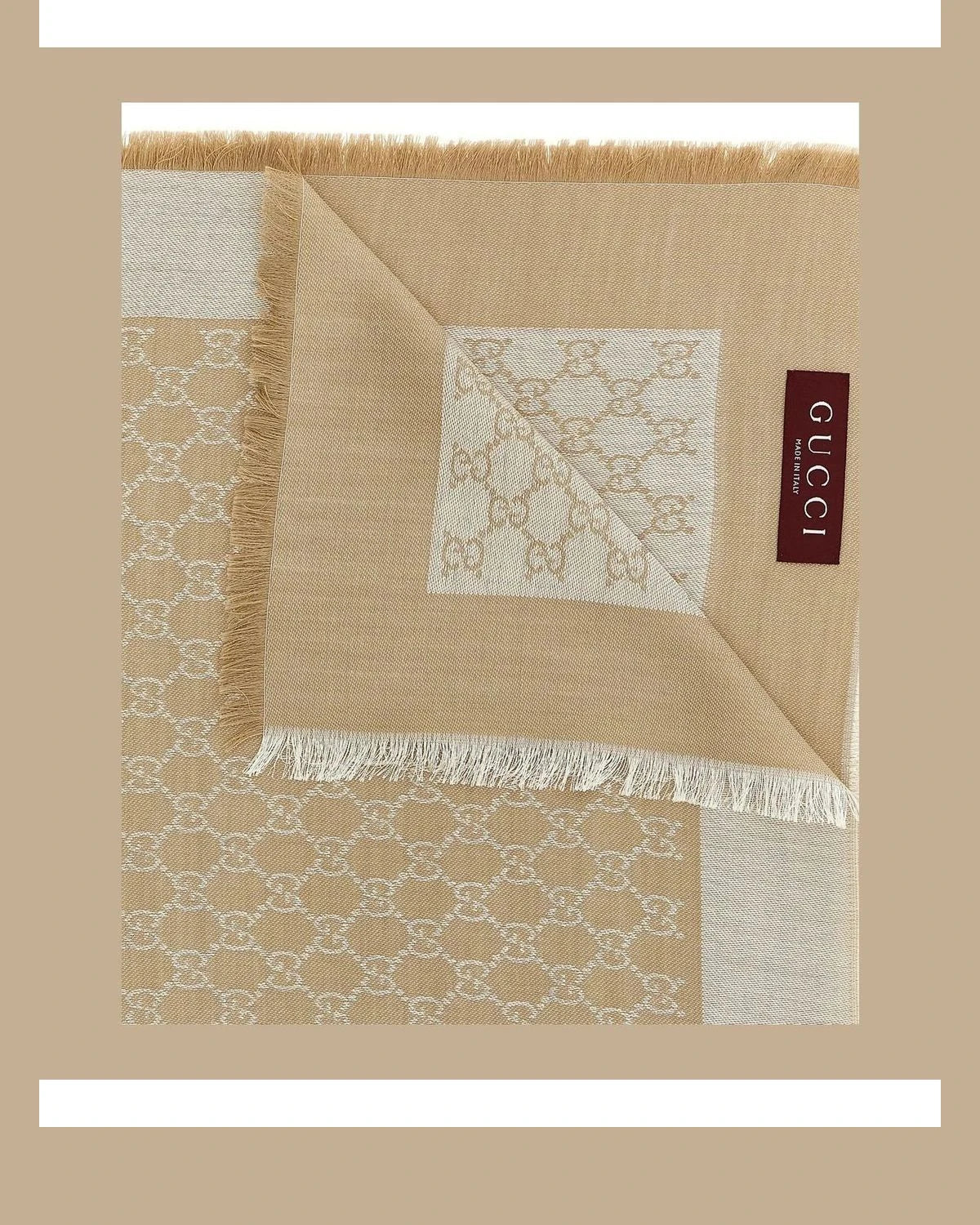 Gucci Scarves & Shawl in beige, Silk — view 3