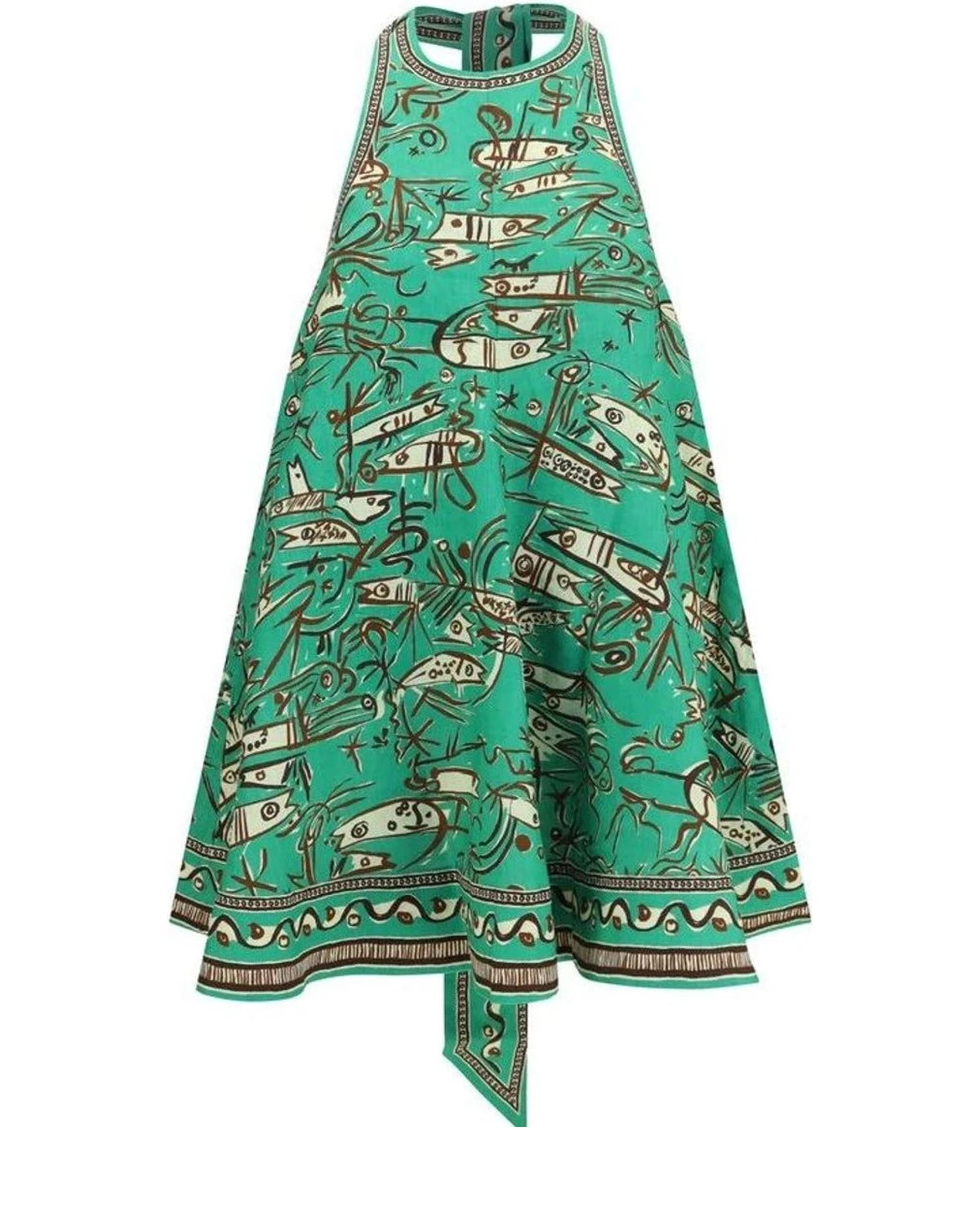 Alemais Dresse in green, Linen