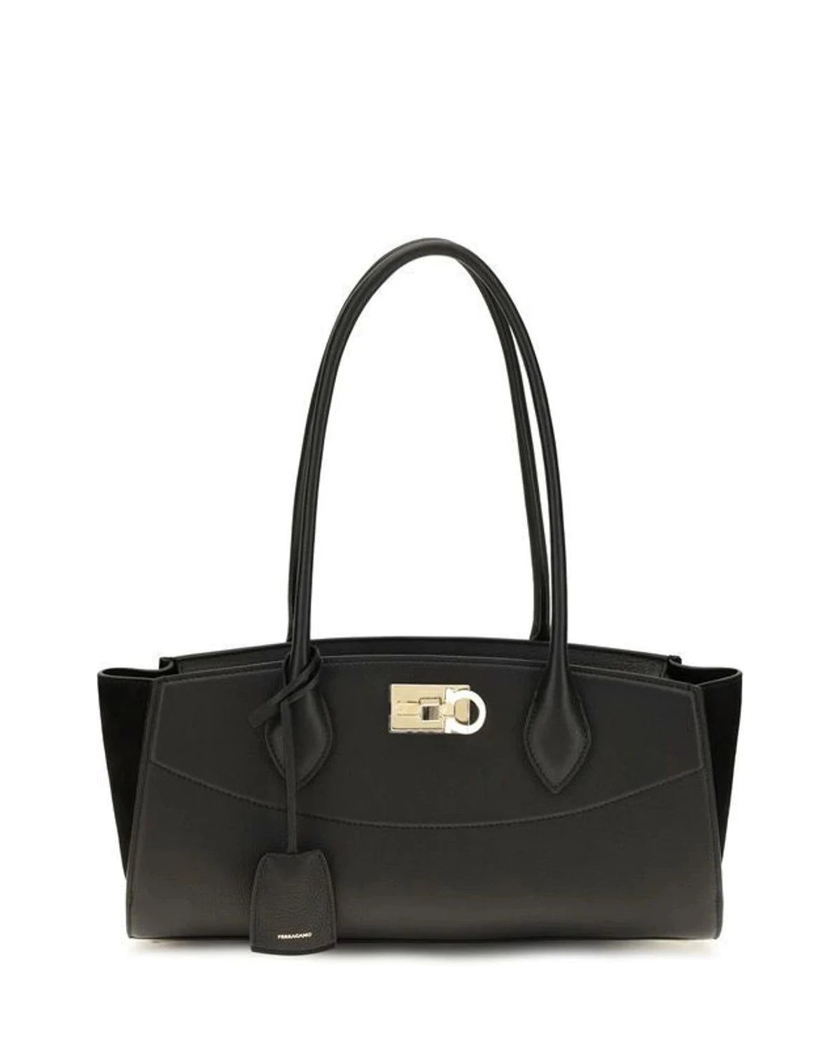 Ferragamo Shoulder Bag in black, Calf Leather