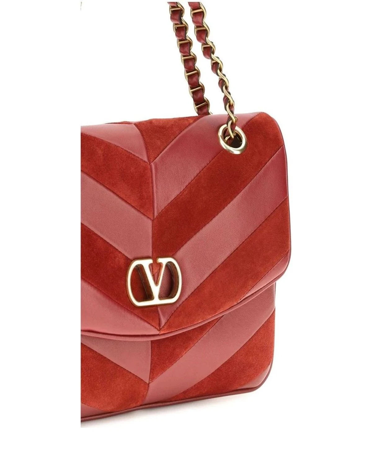 Valentino Garavani Shoulder Bag in multicolor, Suede — view 4