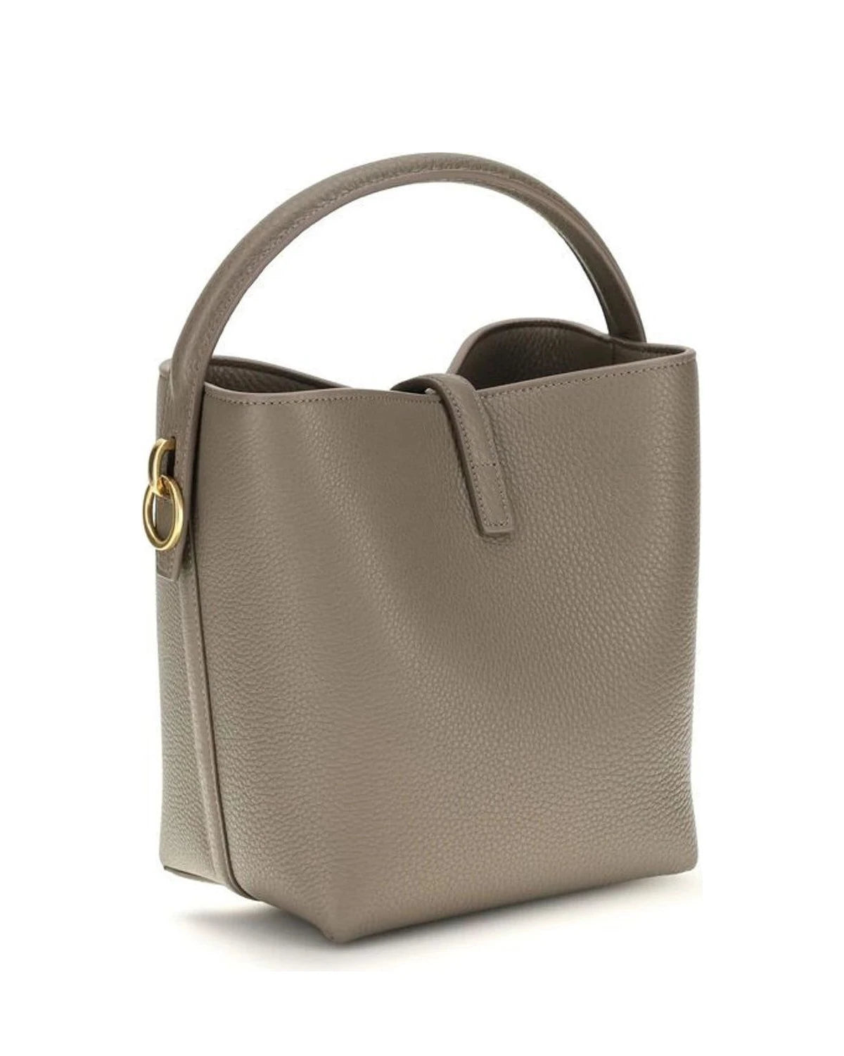 Saint Laurent Bucket Bag in beige, Calf Leather — view 3