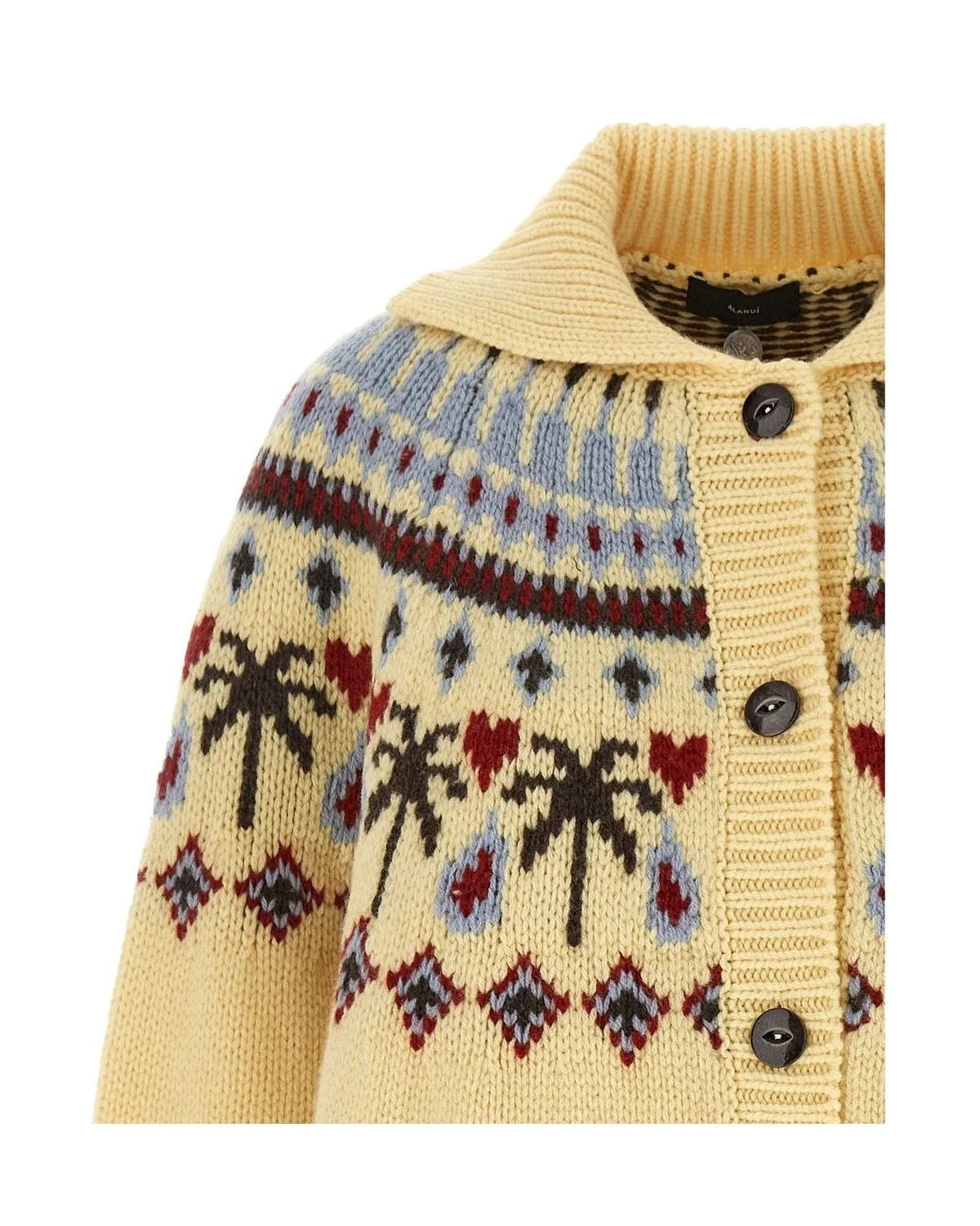 Alanui Cardigan in multicolor, Virgin Wool β view 3
