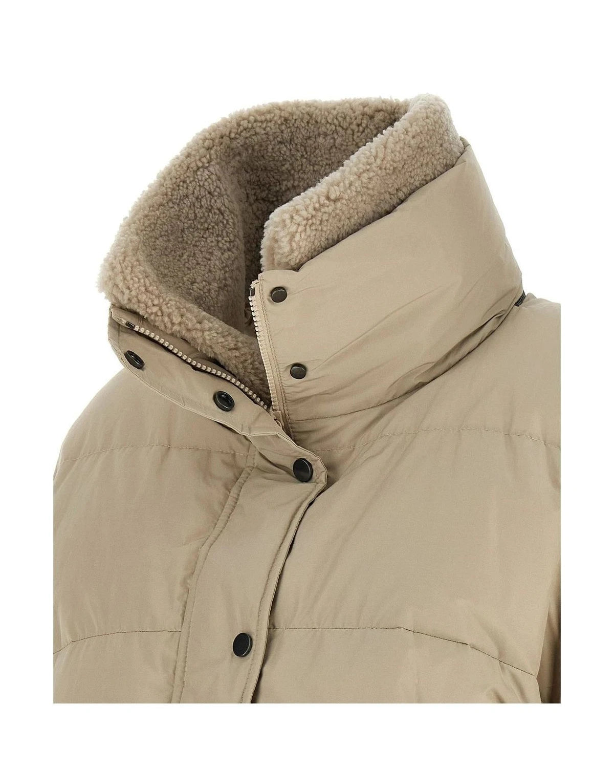 Brunello Cucinelli Puffer Jacket in beige, Cotton — view 4