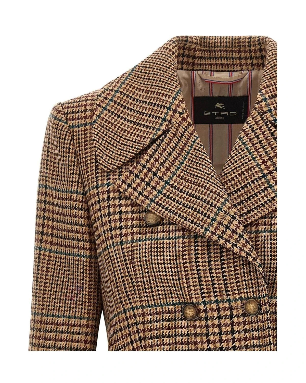 Etro Pea Coat in brown, Wool β view 3