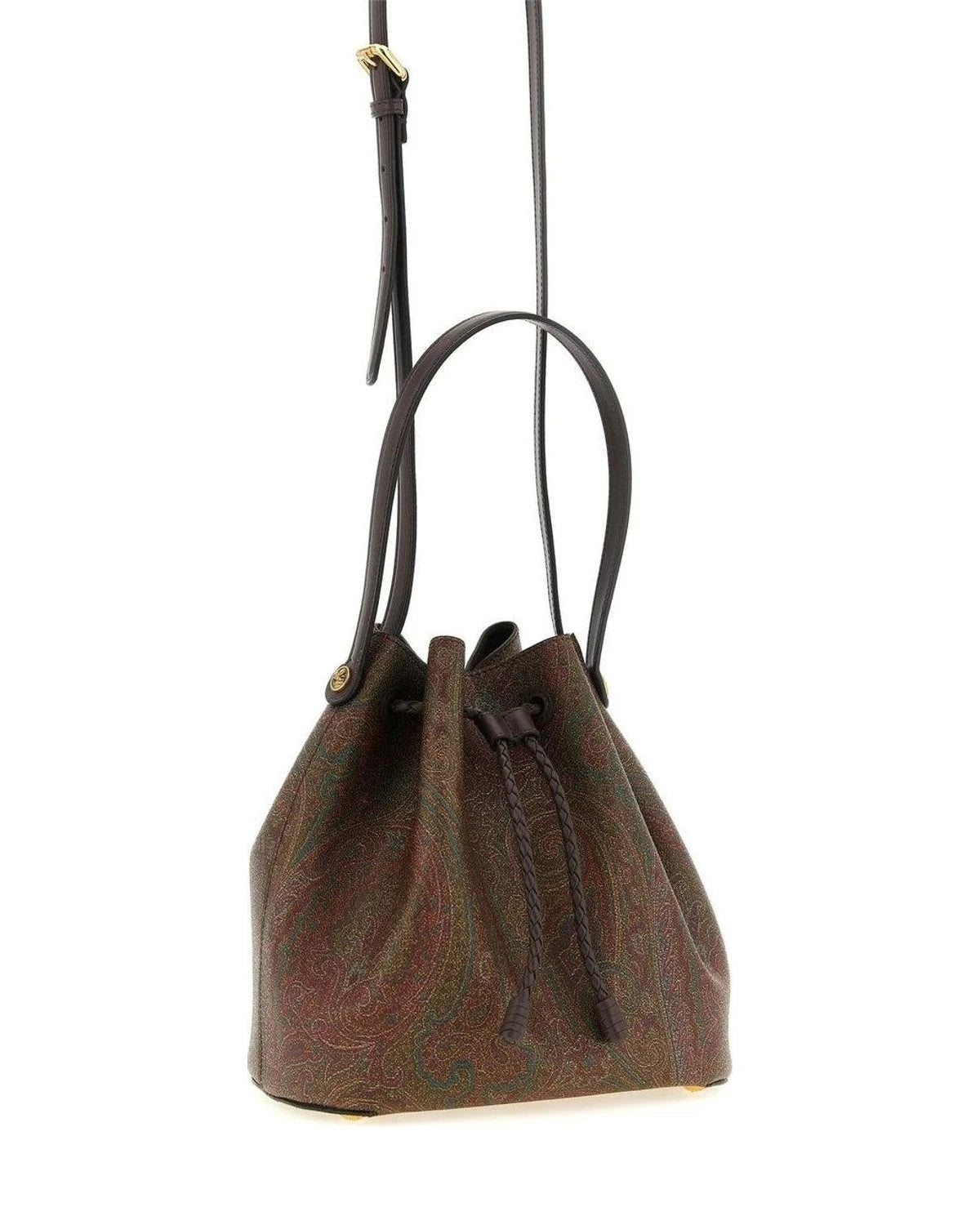 Etro Bucket Bag in brown, Cotton — view 3