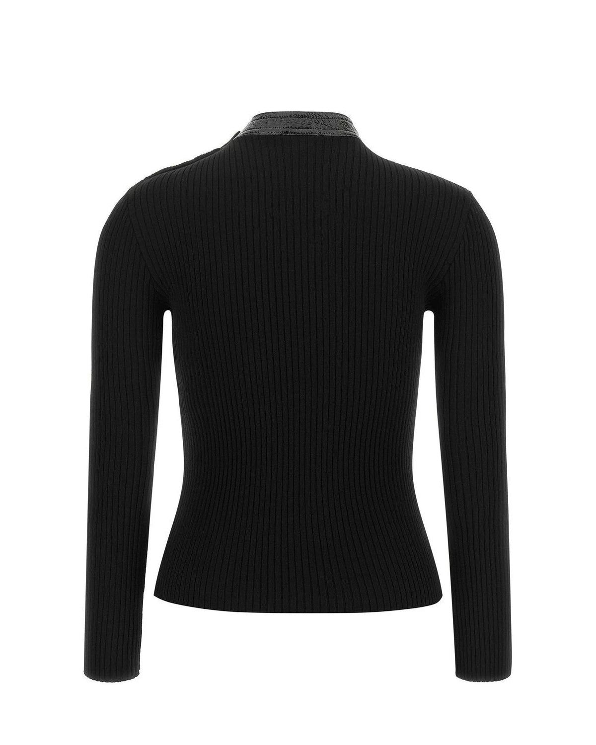 Courrèges Sweater in black, Viscose — view 2