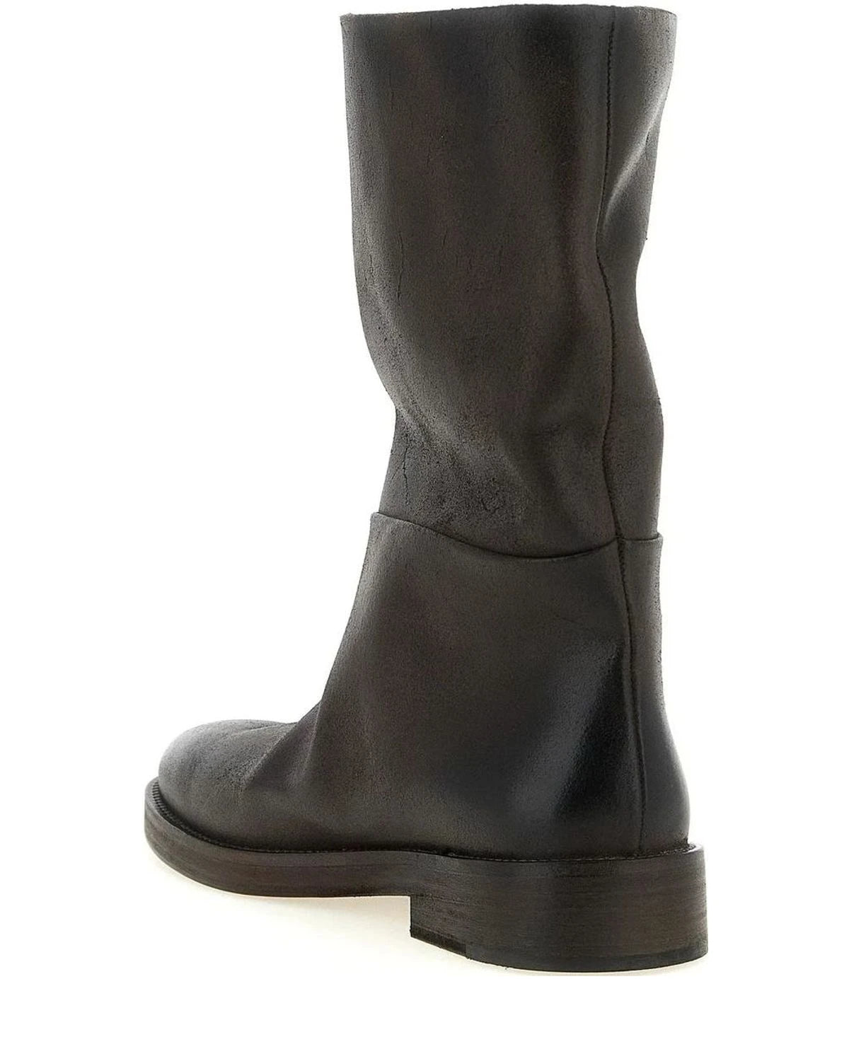 Marsell Knee High Boots in brown, Calfskin Leather — view 3