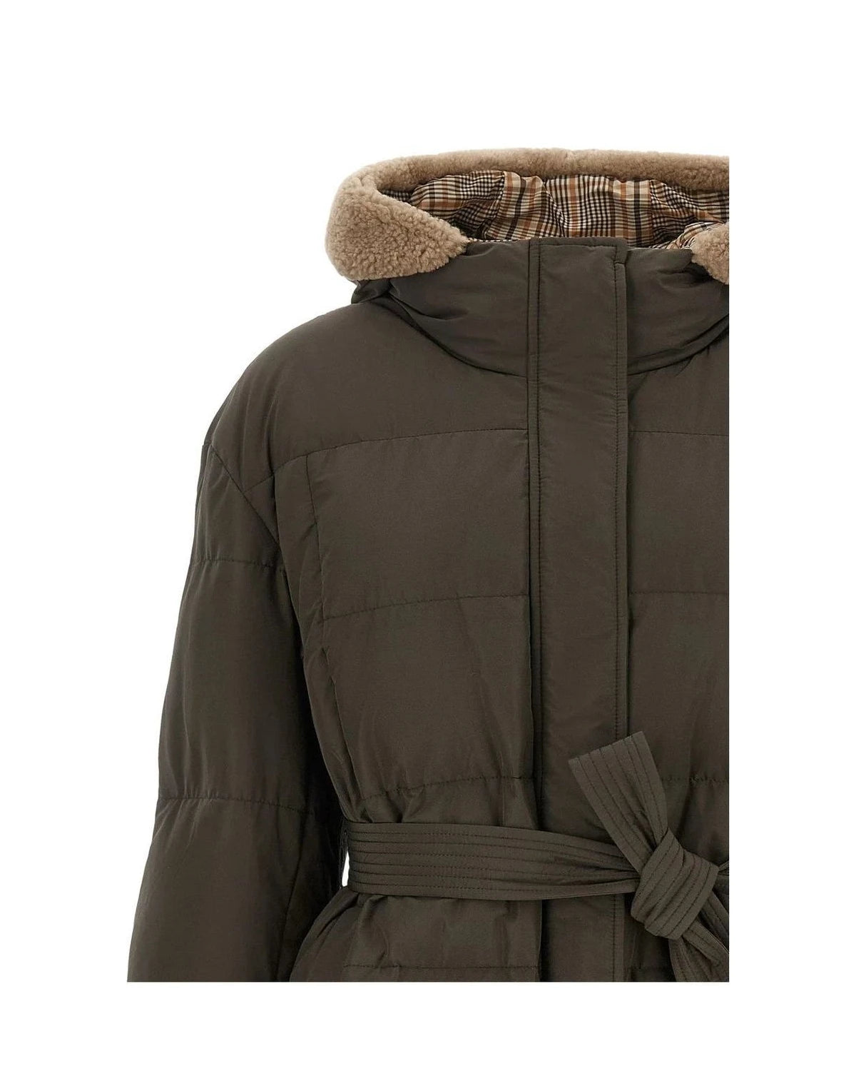 Brunello Cucinelli Puffer Jacket in brown — view 3