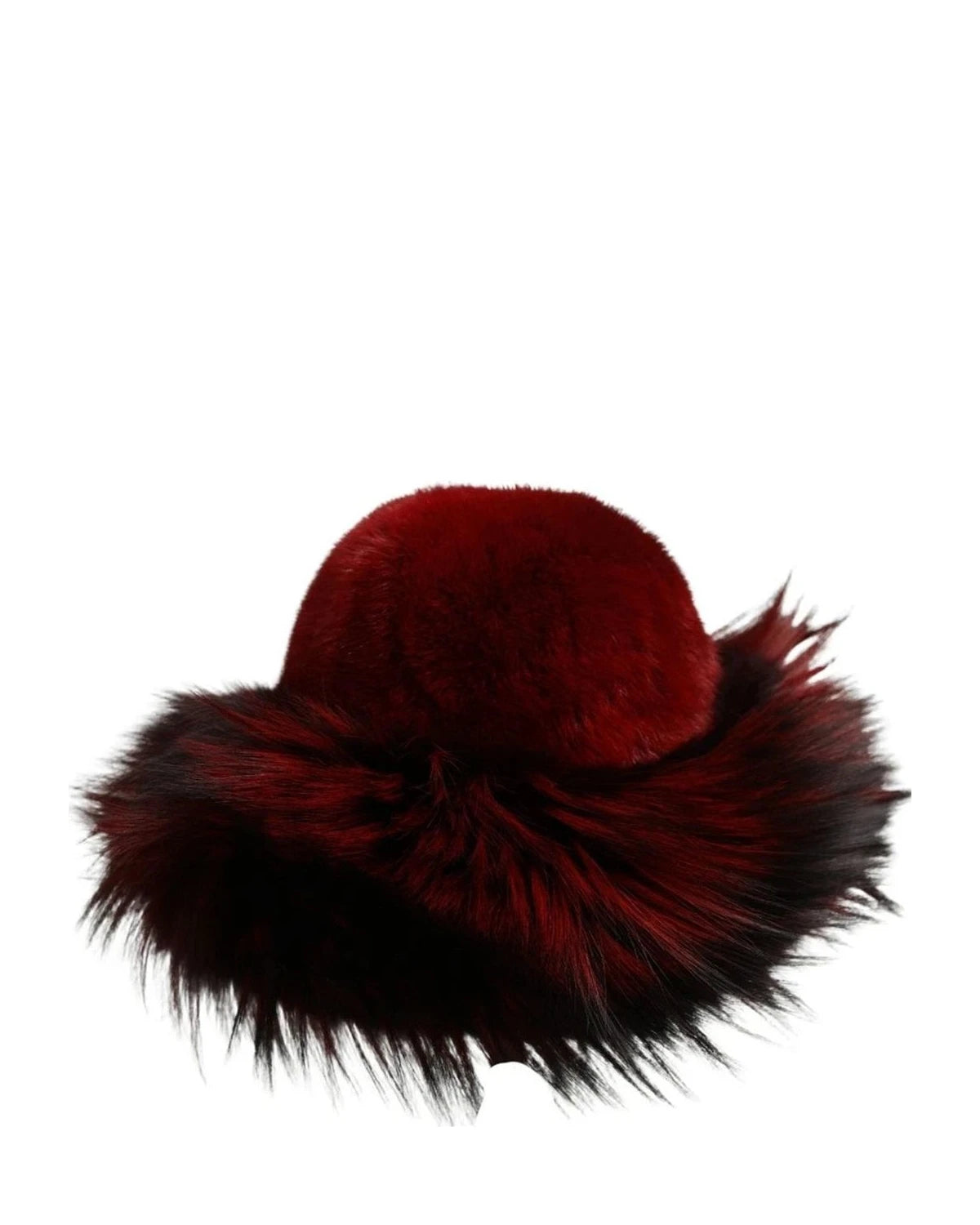Dolce & Gabbana Bucket Hat in red, Fox Fur โ view 4