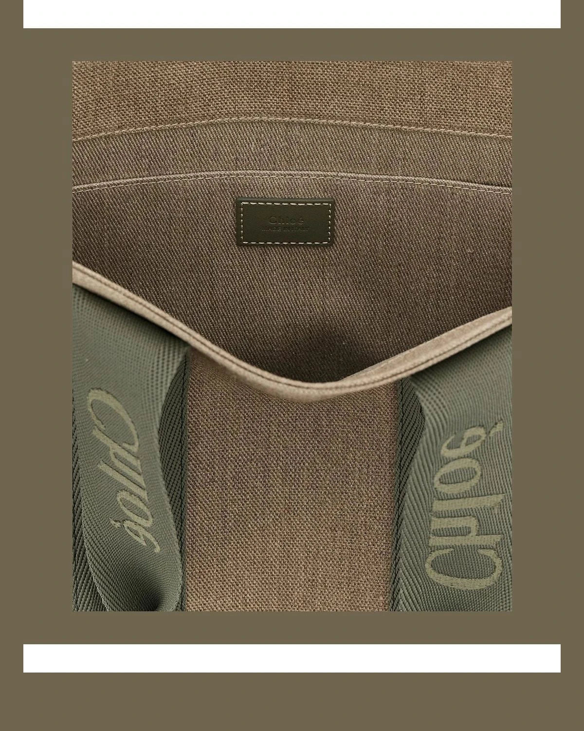 Chloé Tote Bag in beige, Linen — view 4