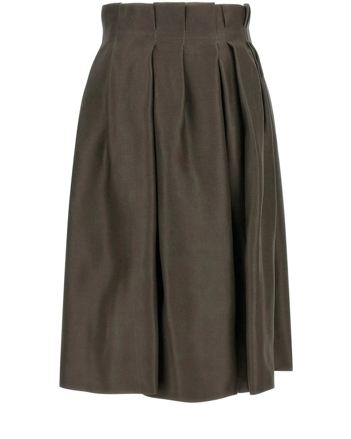 Khaite Skirt in brown, Silk — view 2