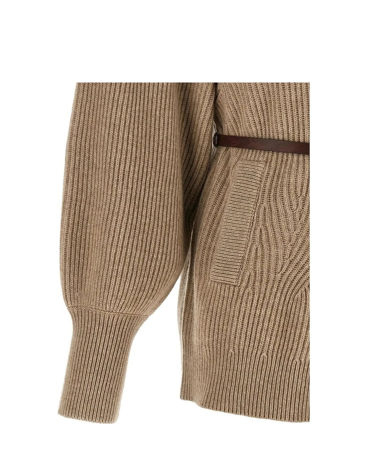 Brunello Cucinelli Cardigan in beige, Virgin Wool — view 4