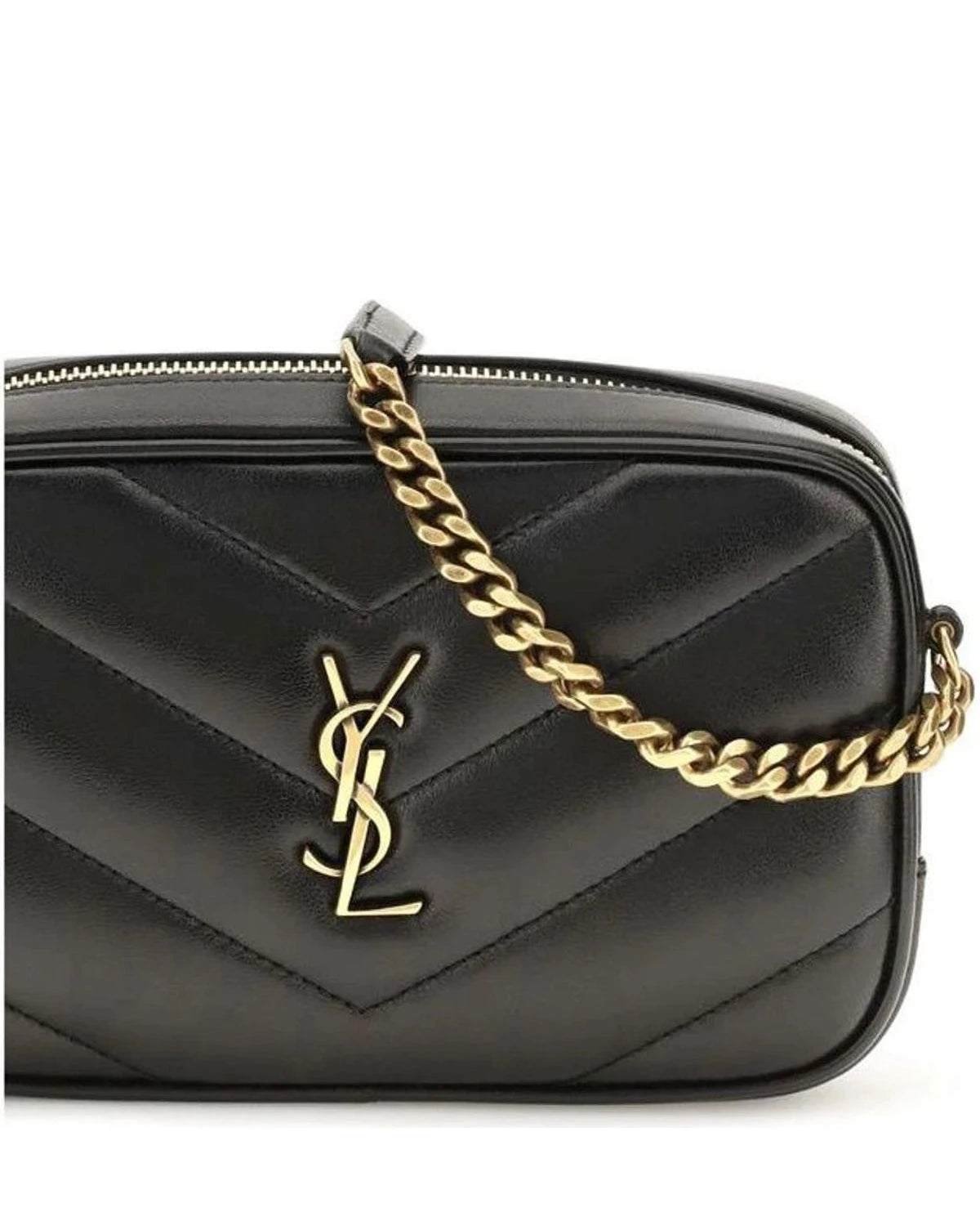 Saint Laurent Cross Body Bag in black, Lamb — view 4