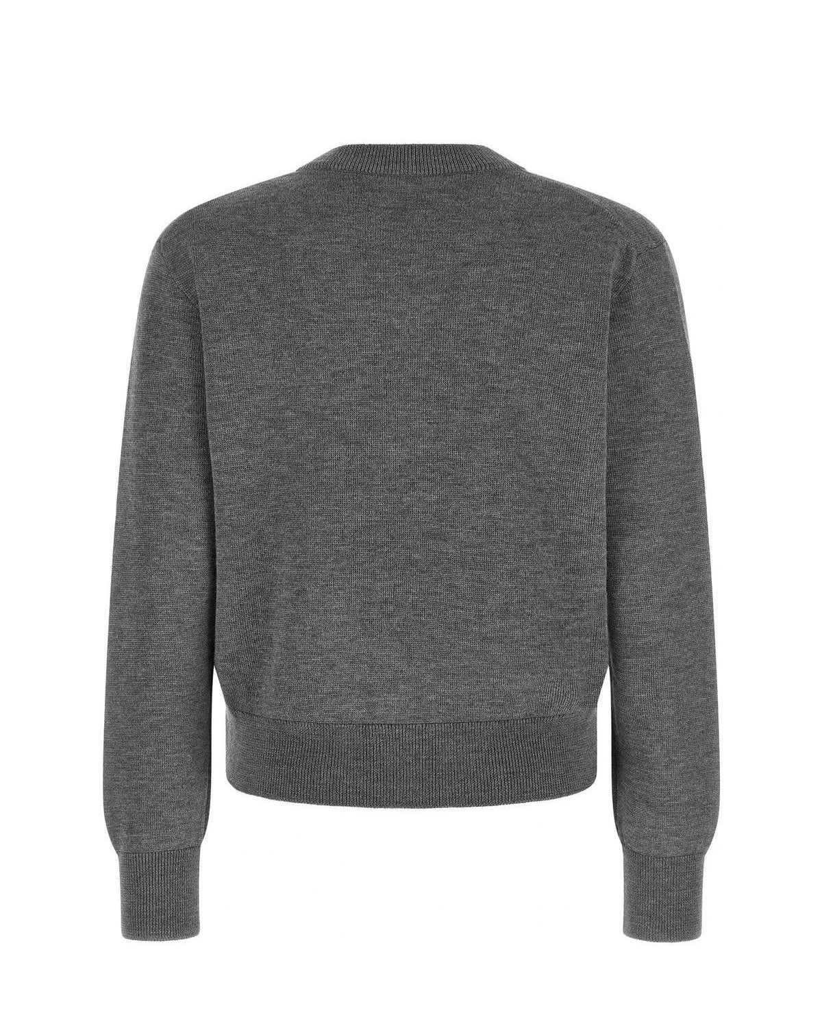 Ami Paris Cardigan in gray, Wool β view 2