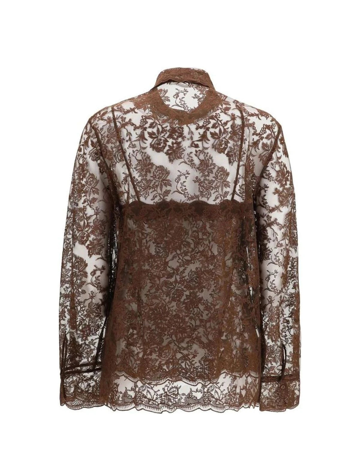 Ermanno Scervino Blouse in brown, Polyester — view 2