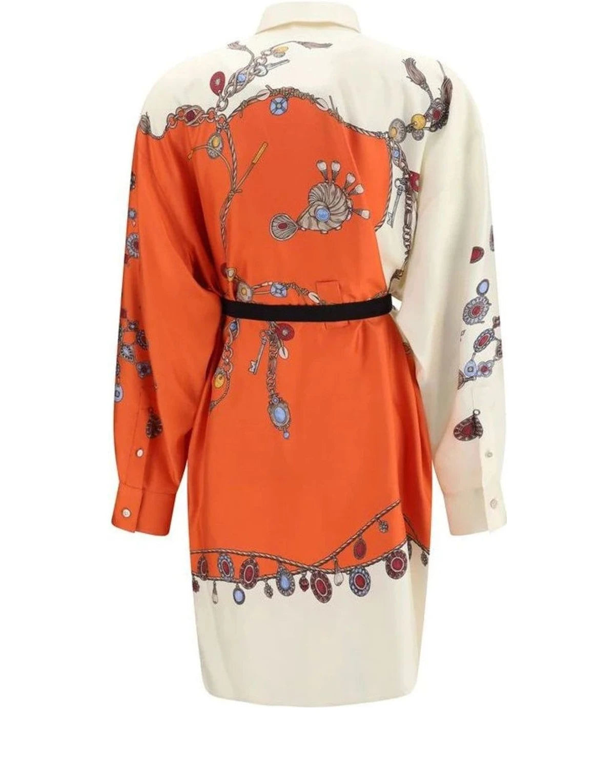 Versace Dresse in orange, Silk โ view 2