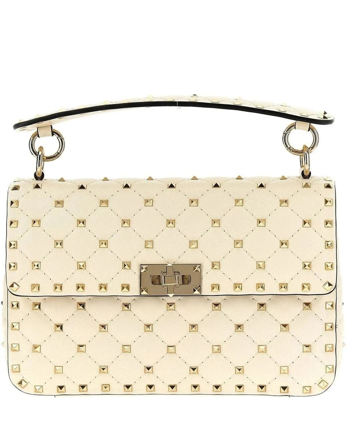 Valentino Garavani Shoulder Bag in white, Lamb Leather