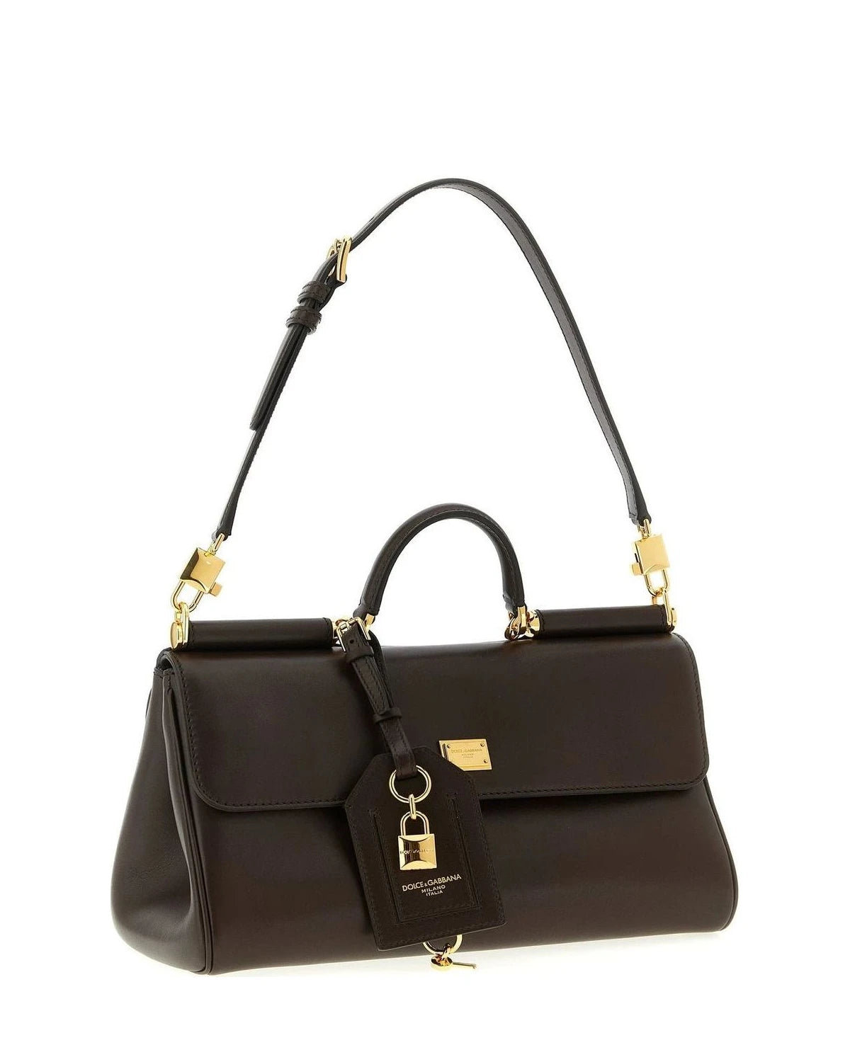 Dolce & Gabbana Satchel Bag in brown, Calf Leather — view 3