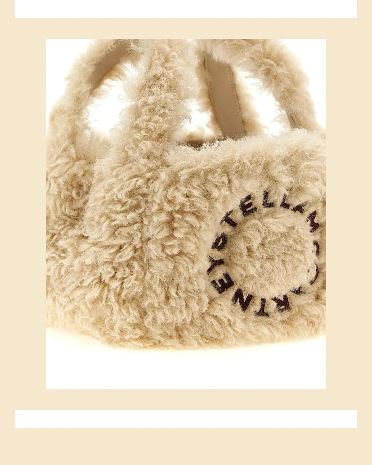 Stella McCartney Shoulder Bag in beige, Polyester — view 3