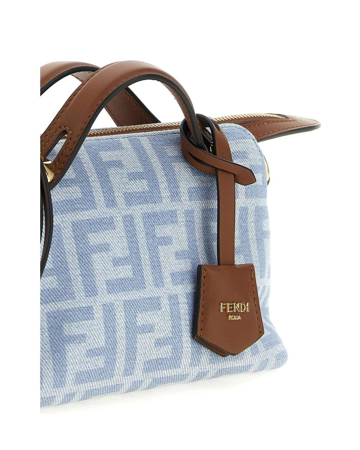 Fendi Baguette Handbag in blue, Cotton โ view 3