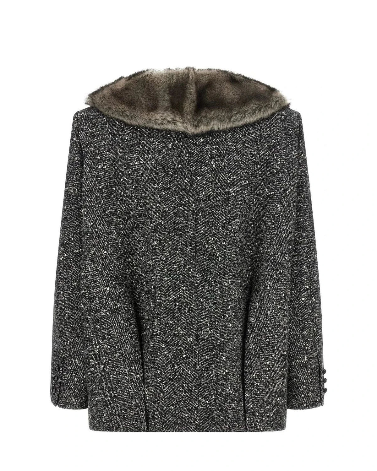 Valentino Garavani Wrap Coat in brown, Virgin Wool — view 2