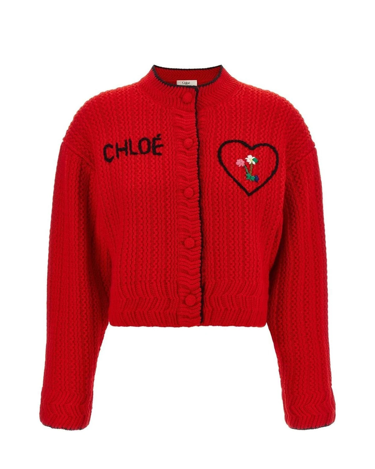 Chloé Sweater in red, Wool