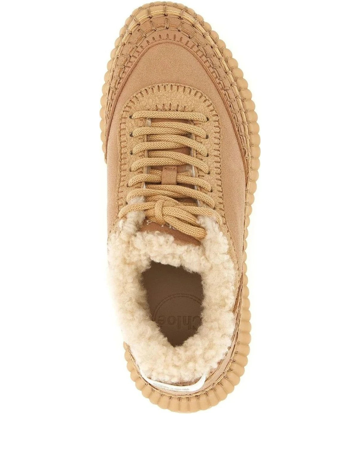 Chloé Sneakers in beige, Sheepskin Leather — view 4