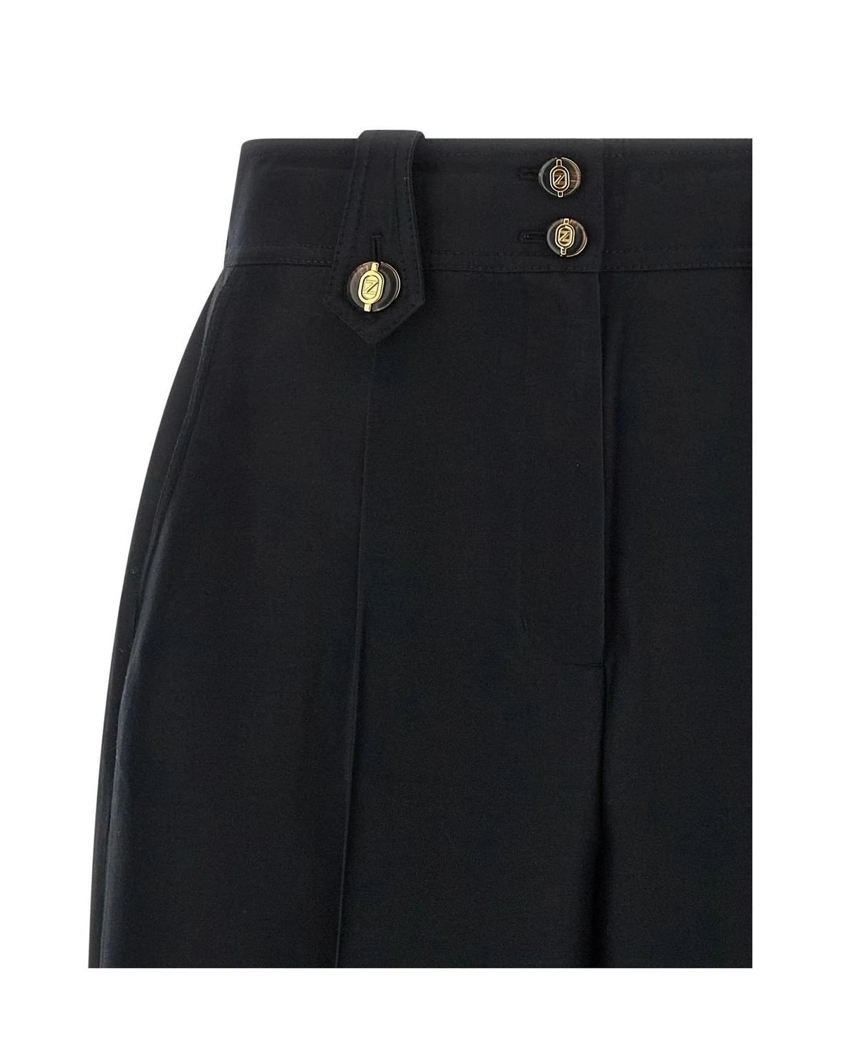 Zimmermann Short Trouser in black, Wool — view 3
