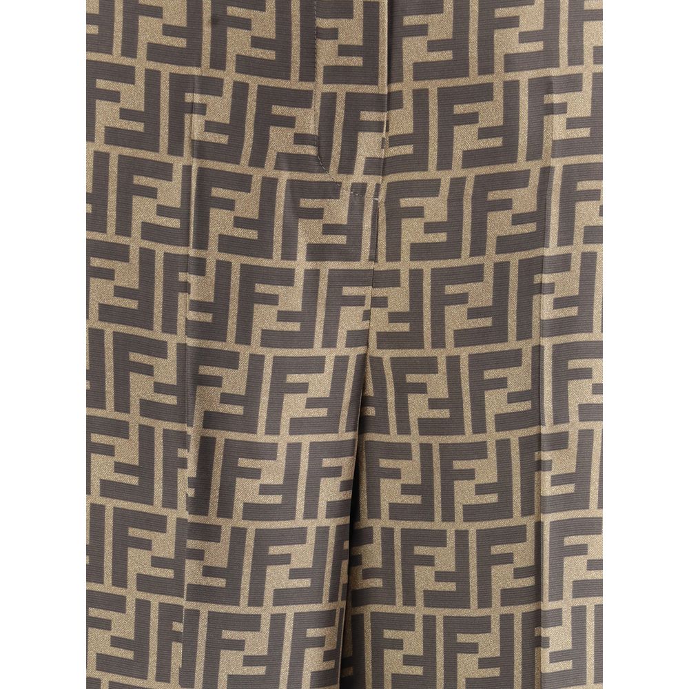 Fendi Silk Monogram Pattern Pant