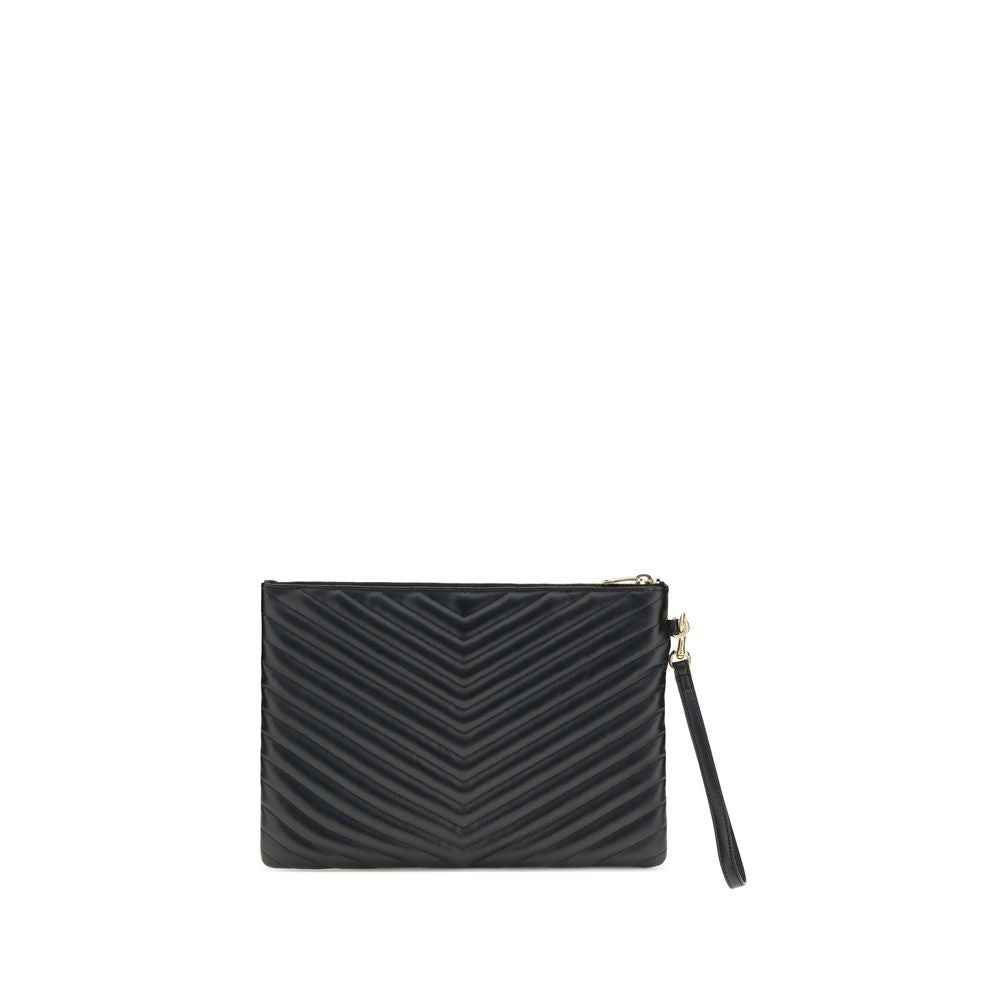 Saint Laurent Leather Matelassé Pouch
