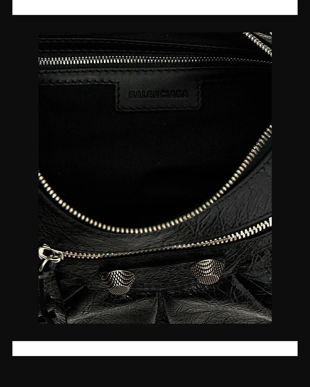 Balenciaga Hobo Bag in black, Lamb Leather — view 4