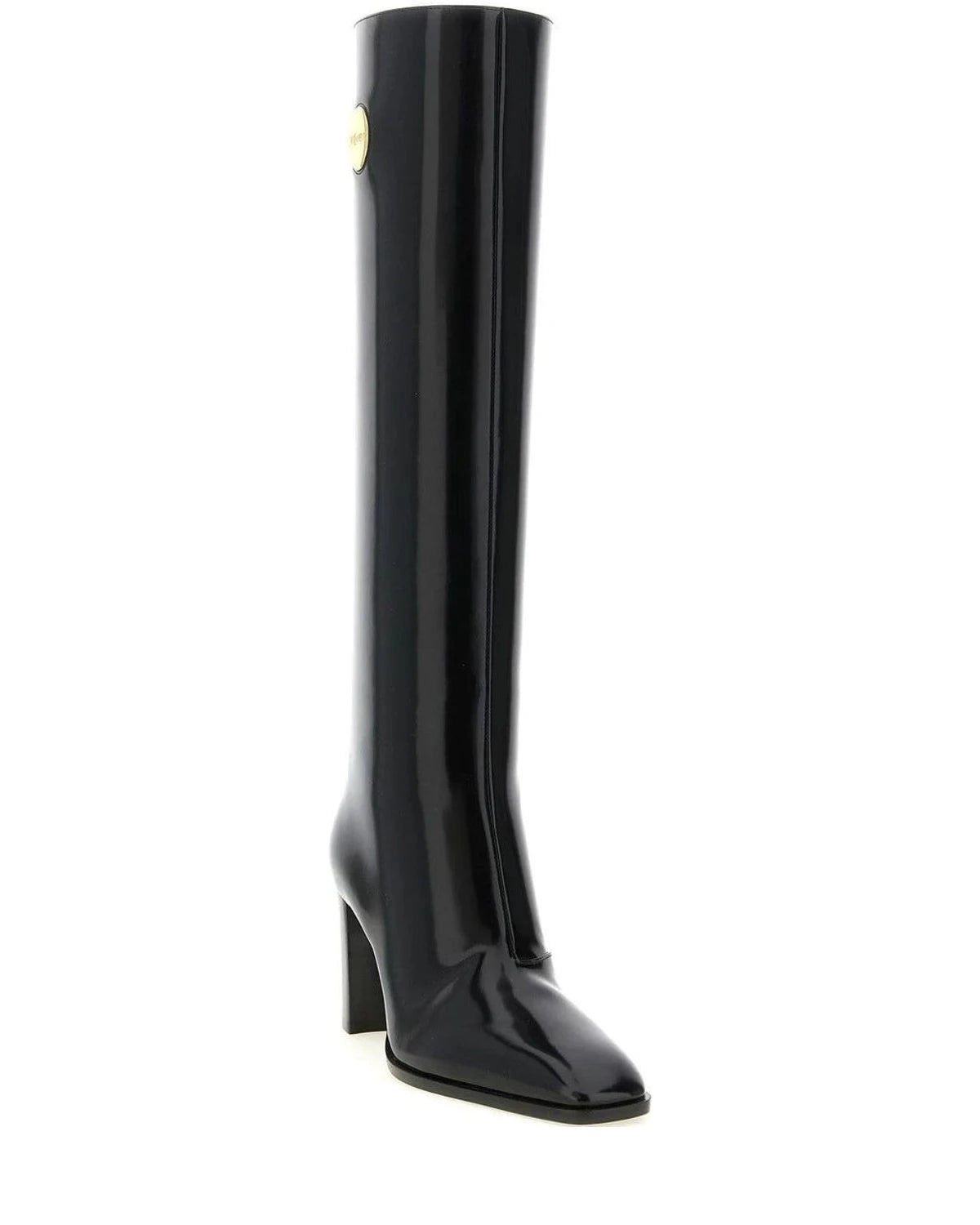 Saint Laurent Knee High Boots in black, Calfskin Leather — view 2