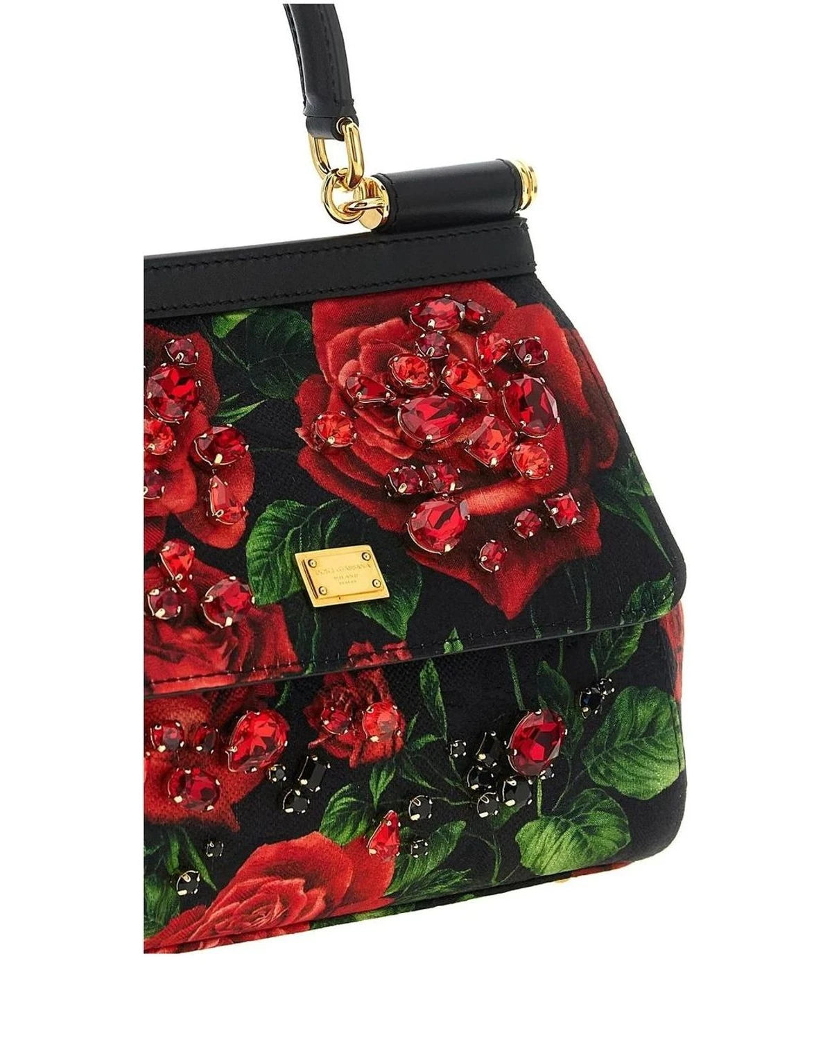 Dolce & Gabbana Satchel Bag in red, Cotton — view 3