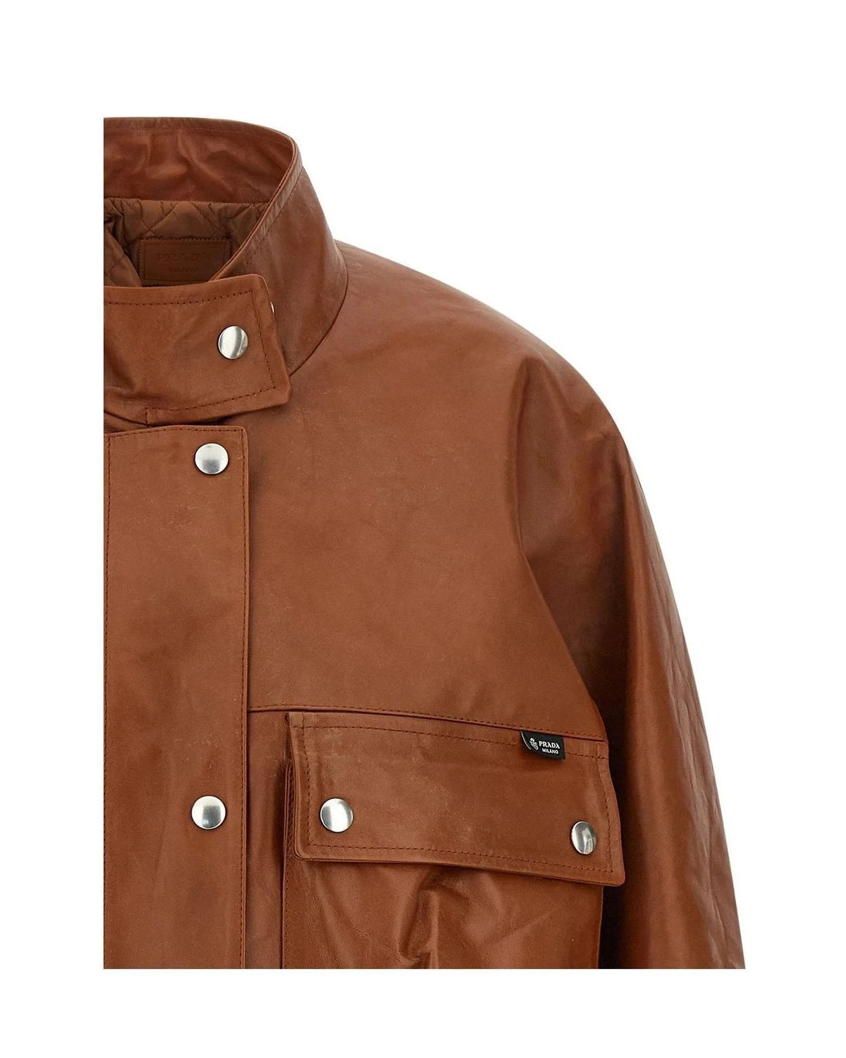 Prada Trucker Jacket in brown — view 3