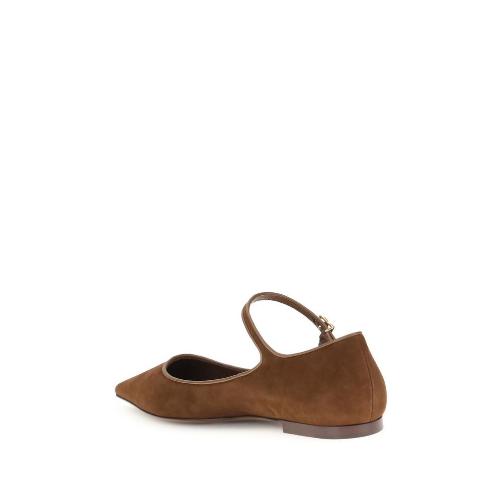 Dolce & Gabbana Suede and Nappa Leather Ballerinas