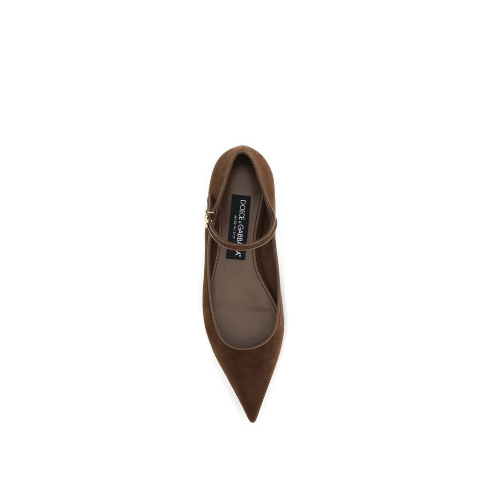 Dolce & Gabbana Suede and Nappa Leather Ballerinas