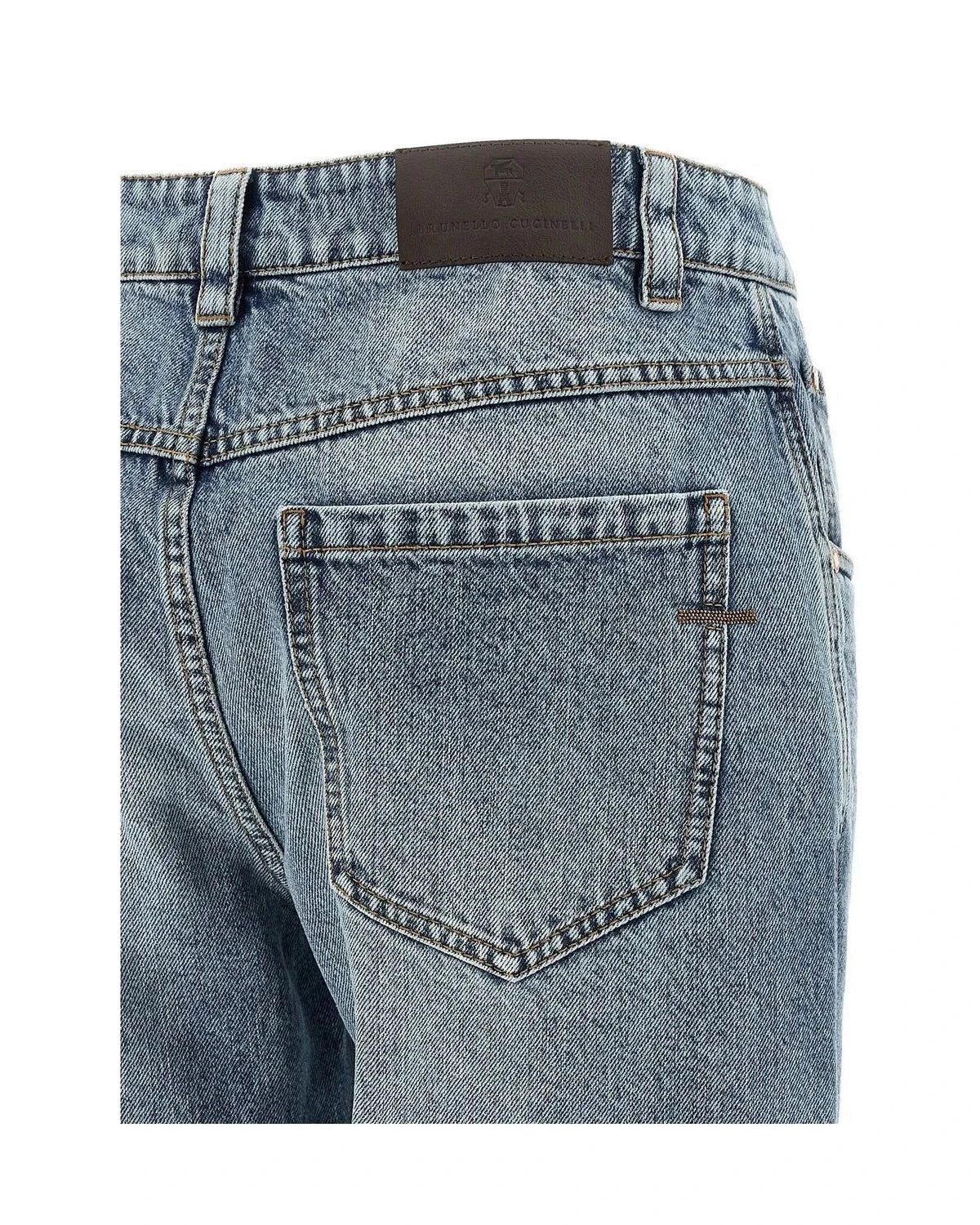 Brunello Cucinelli Jean in blue, Cotton — view 4