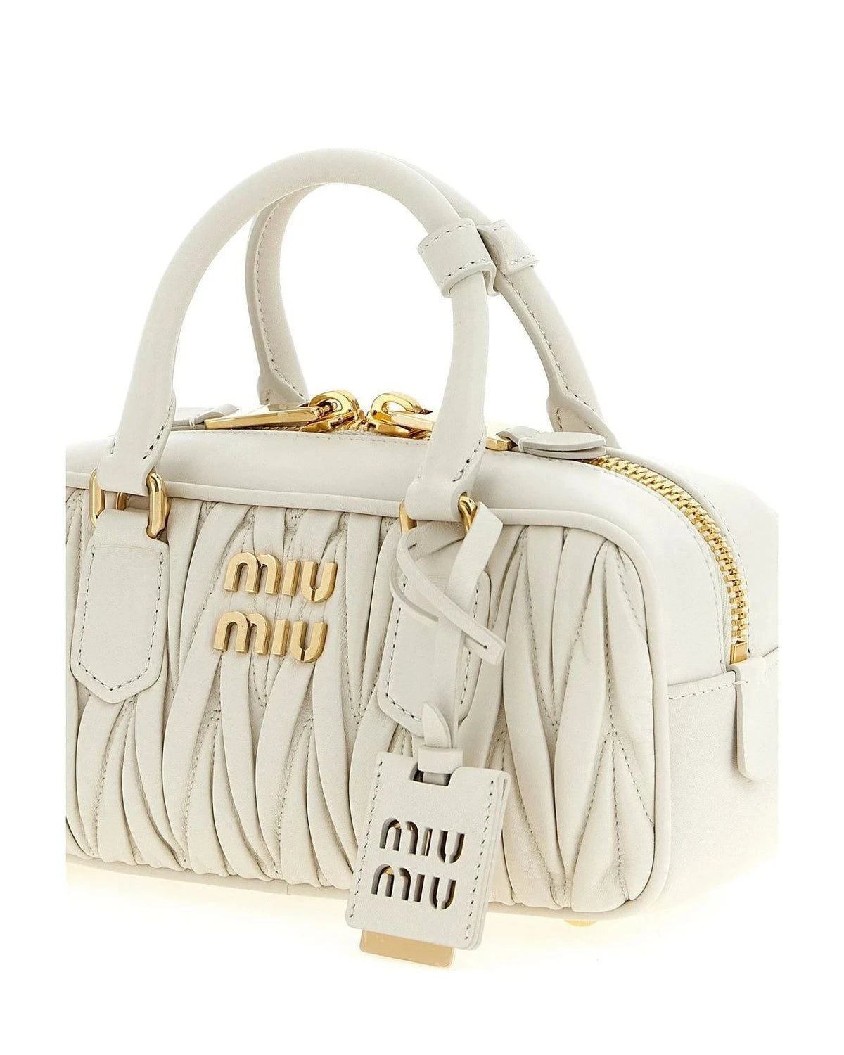 Miu Miu Satchel Bag in white, Leather — view 3