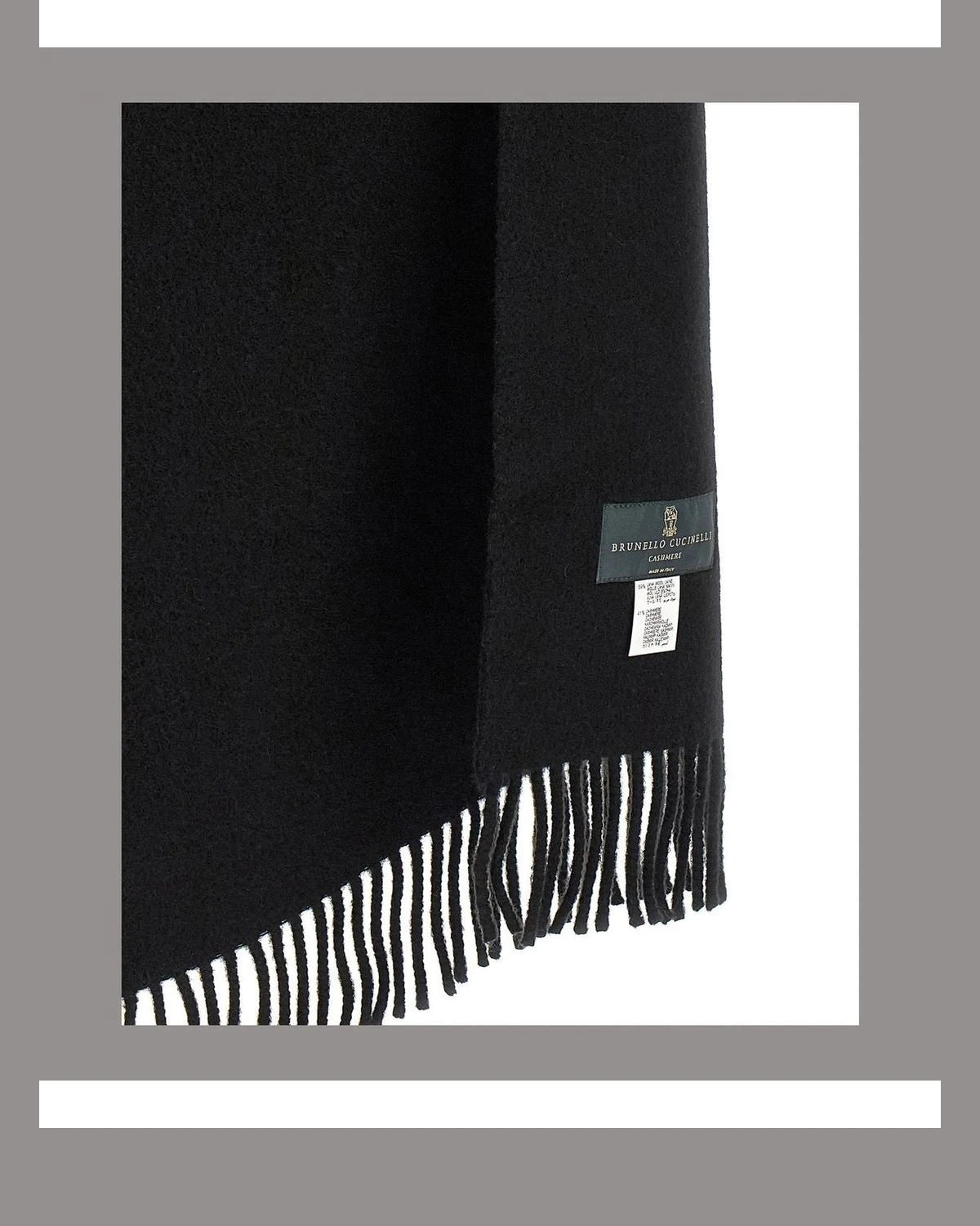 Brunello Cucinelli Scarves & Shawl in black, Wool — view 4