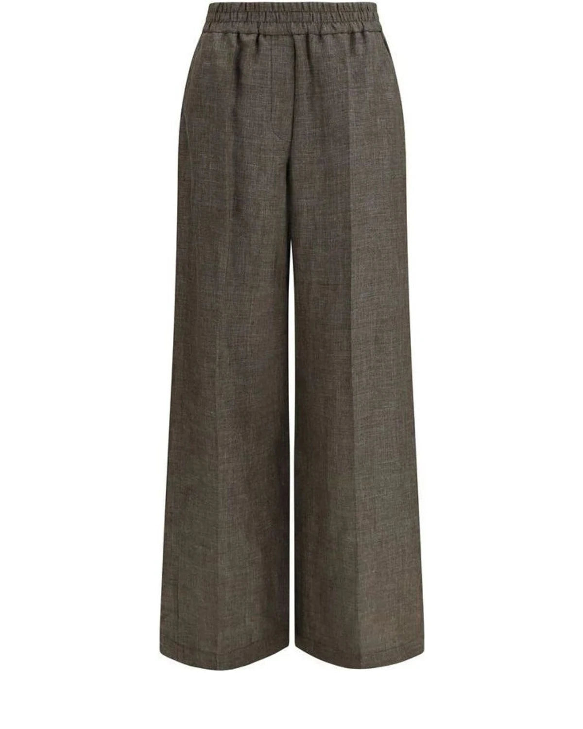 Brunello Cucinelli Palazzo Pant in brown, Linen