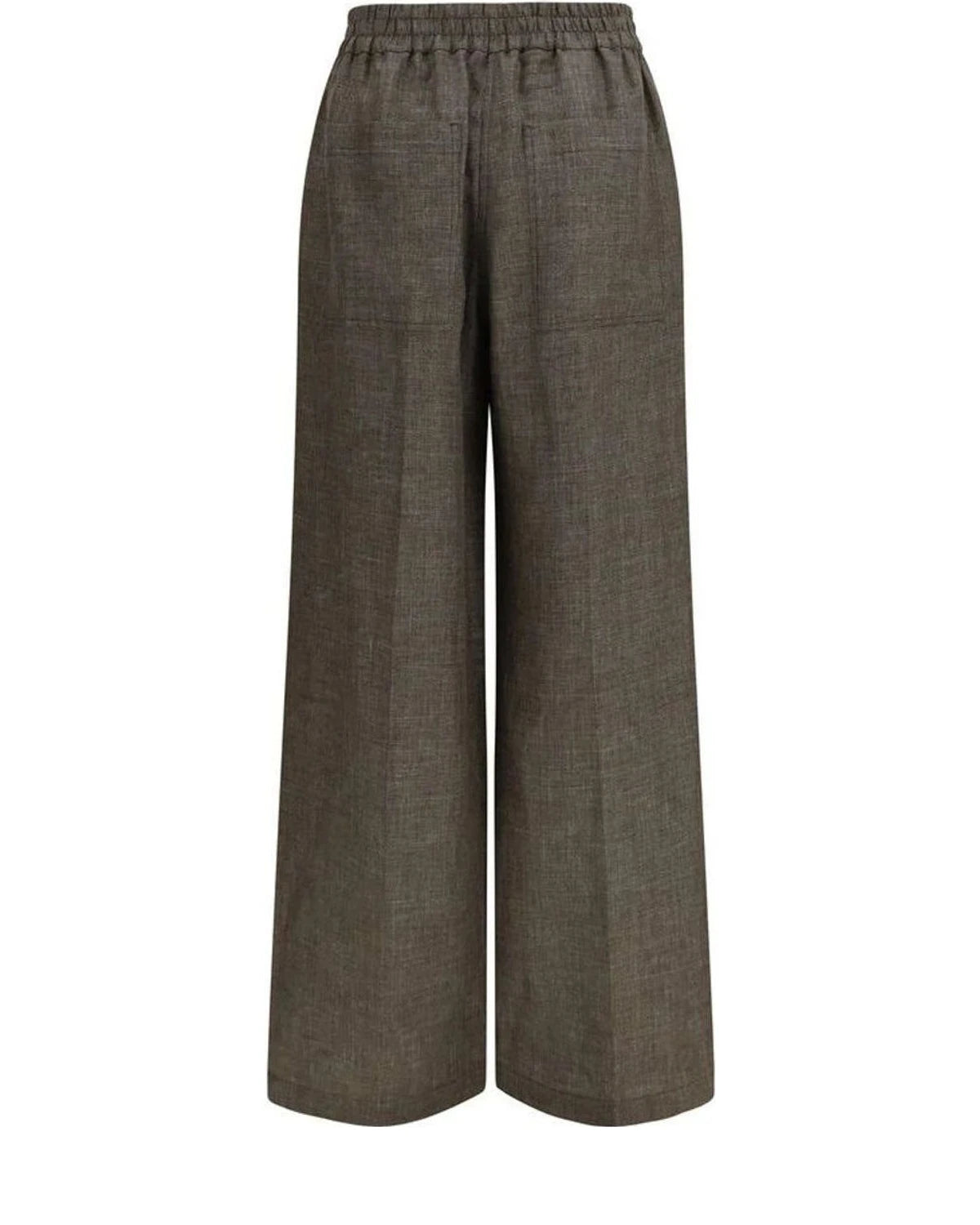 Brunello Cucinelli Palazzo Pant in brown, Linen — view 2