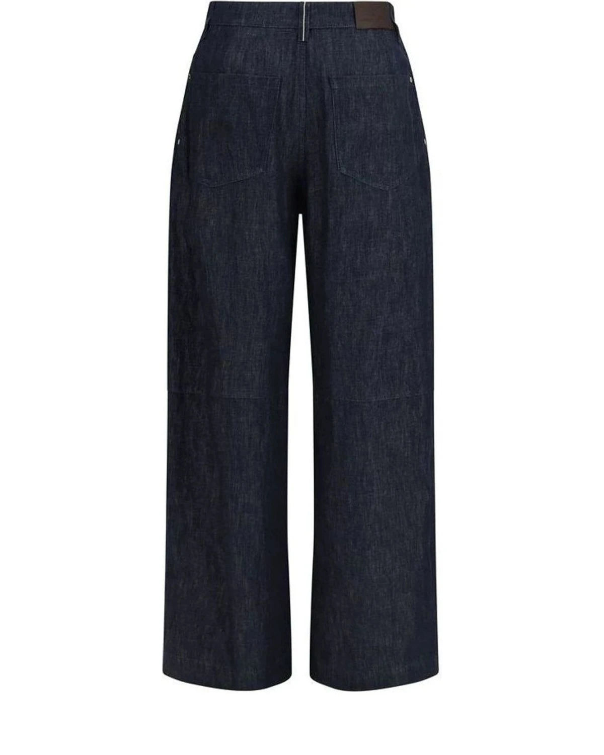 Brunello Cucinelli Palazzo Pant in blue, Cotton — view 2