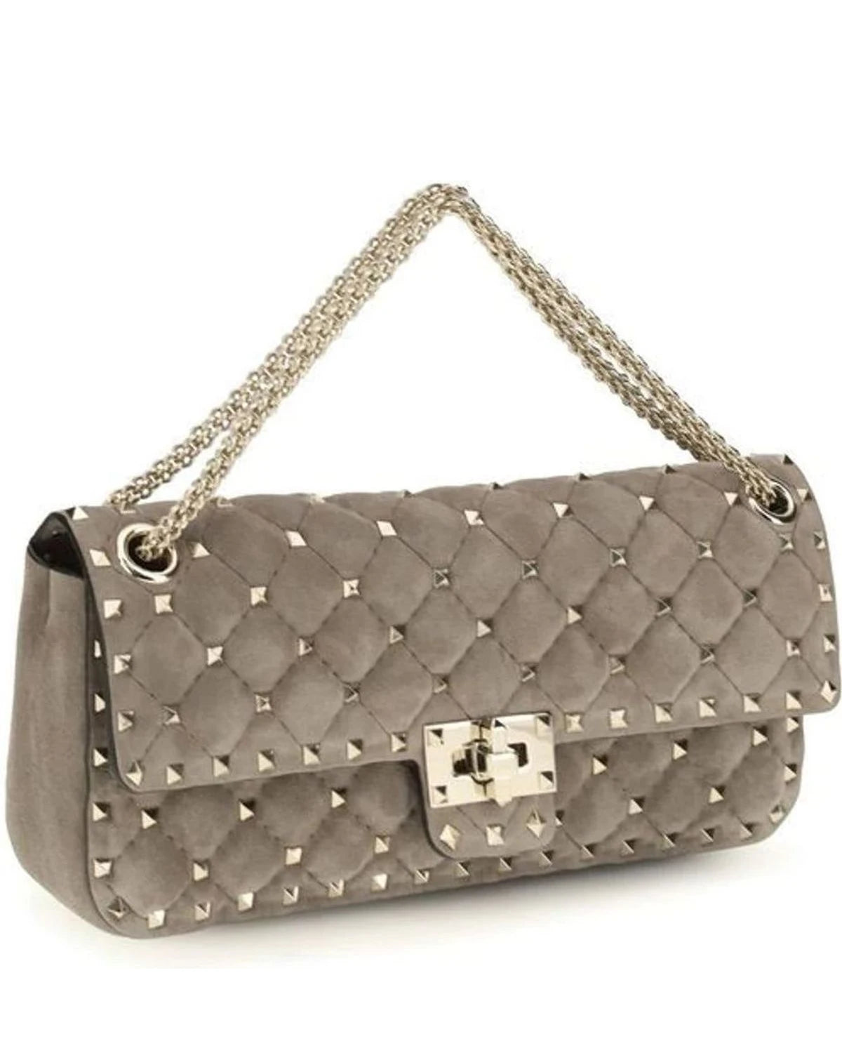 Valentino Garavani Shoulder Bag in gray, Suede — view 2