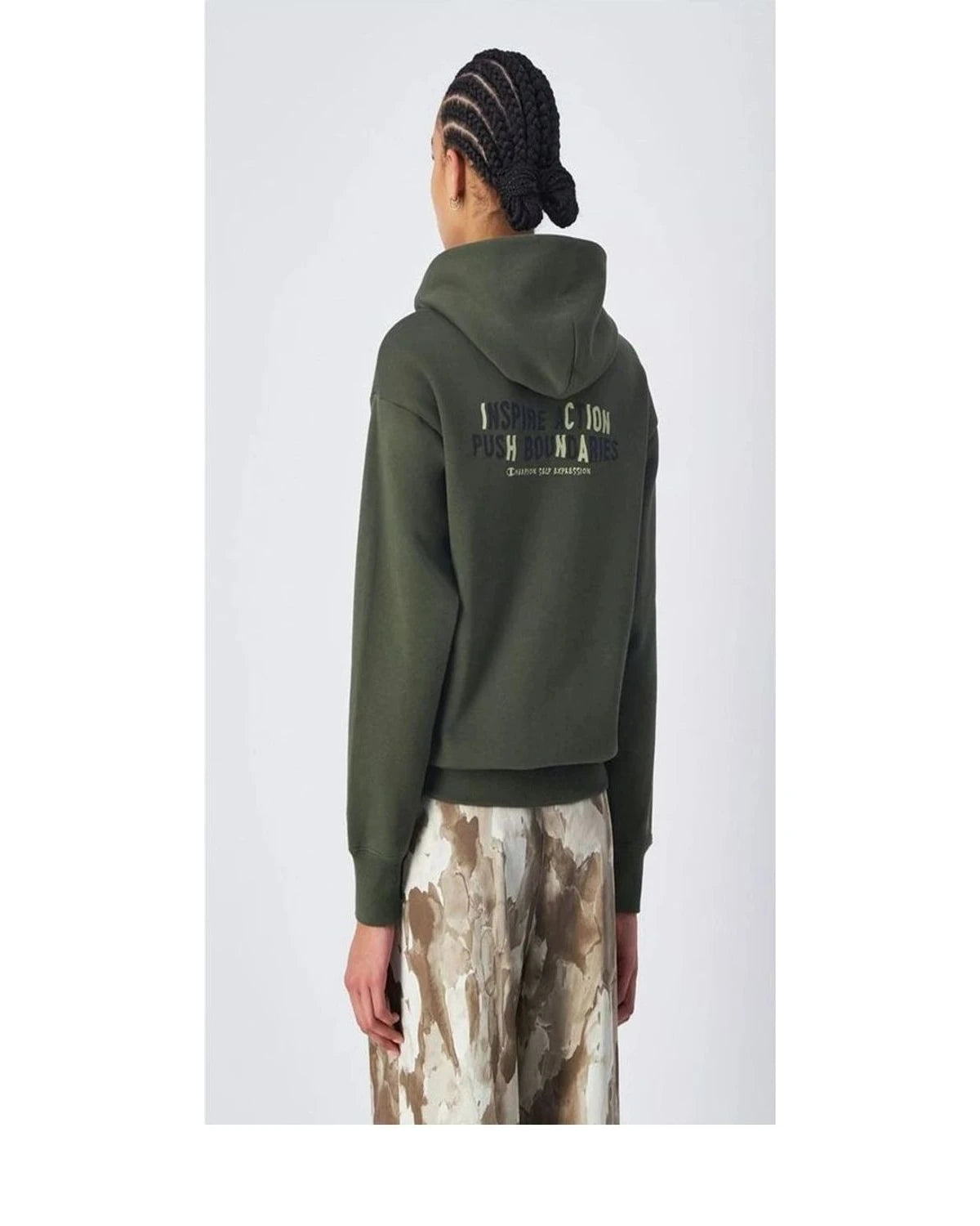 Champion Hoodie in green, Cotton — view 2