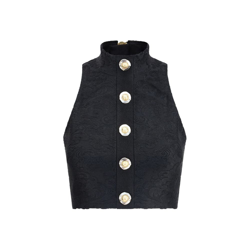 Balmain Baroque Crop Top Glam Steals